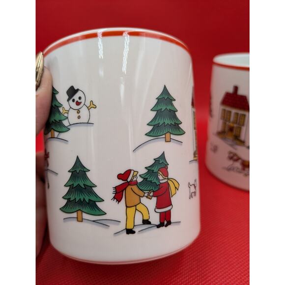 Vintage 1987 “Joy of Christmas” Mug Set – Boxed Hong Kong Scene – NIB - Picture 10 of 15